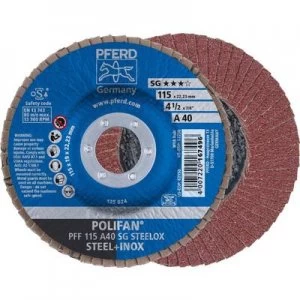 image of PFERD 67604115 POLIFAN-serrated washer PFF115A40SG STEELOX Diameter 115mm 10 pc(s)