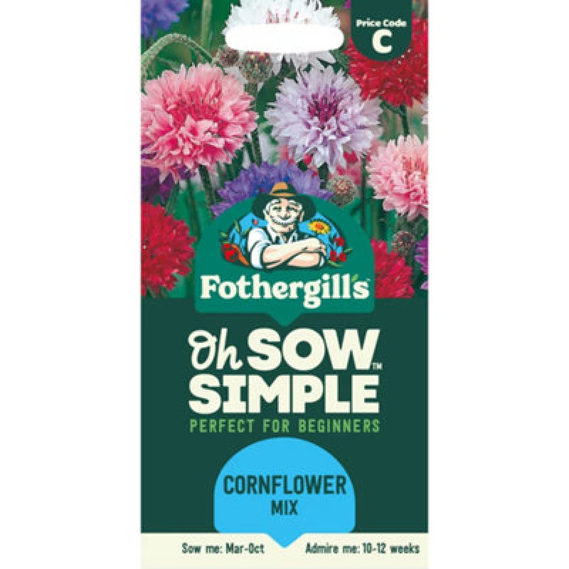 Image of Mr Fothergills Oh Sow Simple Polka Dot Cornflower Flower Seeds