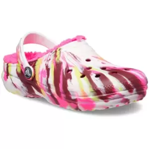 Image of Crocs Girls Toddler Classic Lined Marbled Lightweight Clogs UK Size 4 (EU 21)