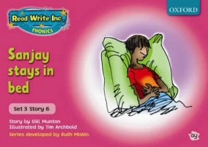 Image of Read Write Inc. Phonics Pink Set 3 Storybooks Sanjay Stays in Bed by Gill Munton Paperback