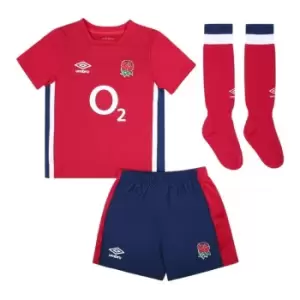 image of Umbro England Alternate Mini Rugby Kit 2021 2022 - Red