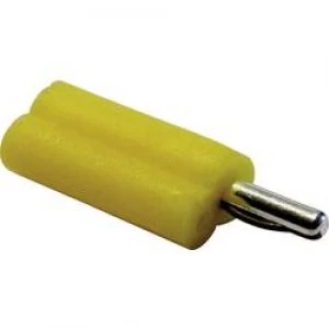 image of Banana plug Plug straight Pin diameter 2mm Yellow Schnepp