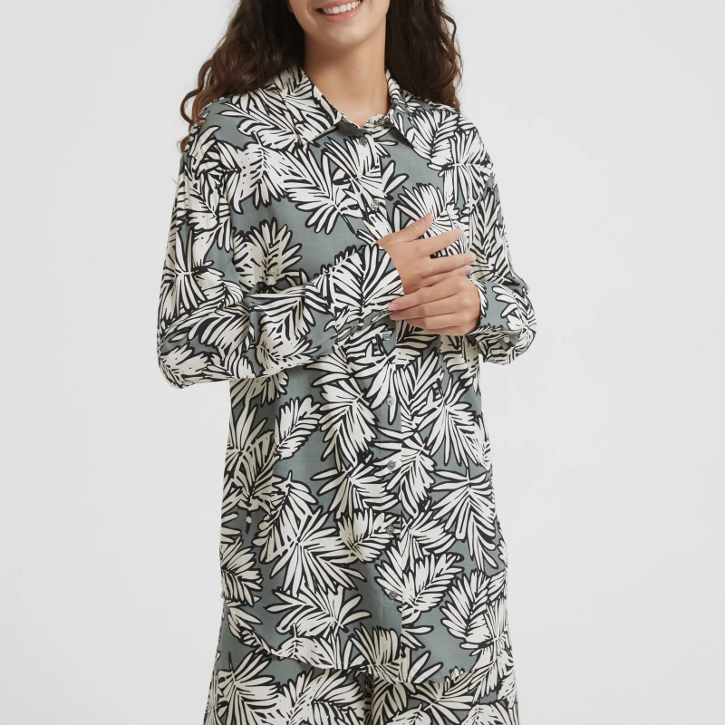 Image of Be You Printed Shirt Womens - Grey Grey 8