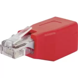 Image of Schwaiger RJ45 Networks Adapter CAT 6 [1x RJ45 socket - 1x RJ45 plug] Red