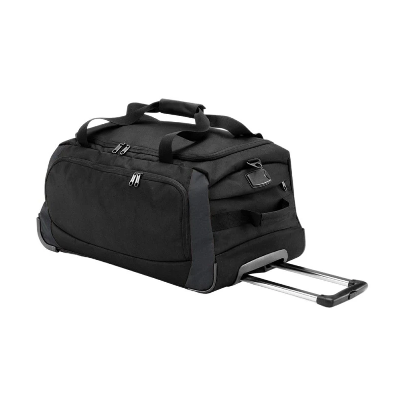 Image of Quadra Tungsten Wheeled Duffel Bag in Black Unisex