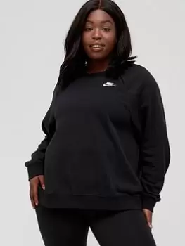 Image of Nike Curve NSW Essential Sweat Top - Black, Size 18-20=1X, Women