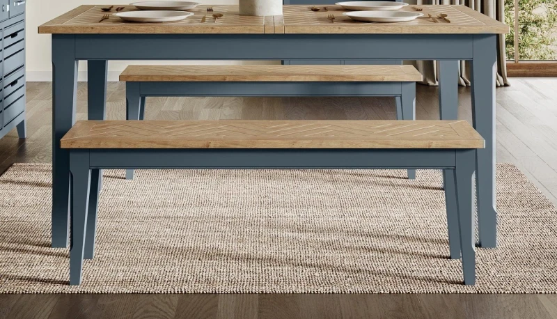 Image of Baumhaus Signature Blue Dining Bench (150) Size: 1 Pack Blue Unisex 1 Pack