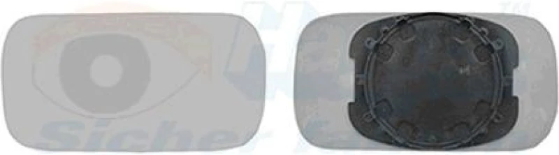 Image of VAN WEZEL Wing mirror glass VAN WEZEL 1754831