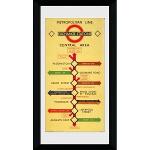 image of Transport For London Exchange Stations Framed Collector Print