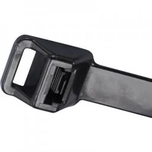 Image of Cable tie 229mm Black Releasable Lever lock UV proof Weatherproof
