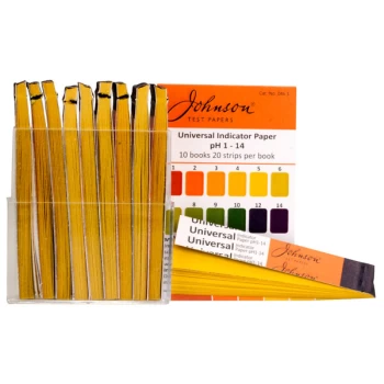 Image of Johnson Universal Indicator Test Papers pH 1 to pH 14 - 10 Books o...
