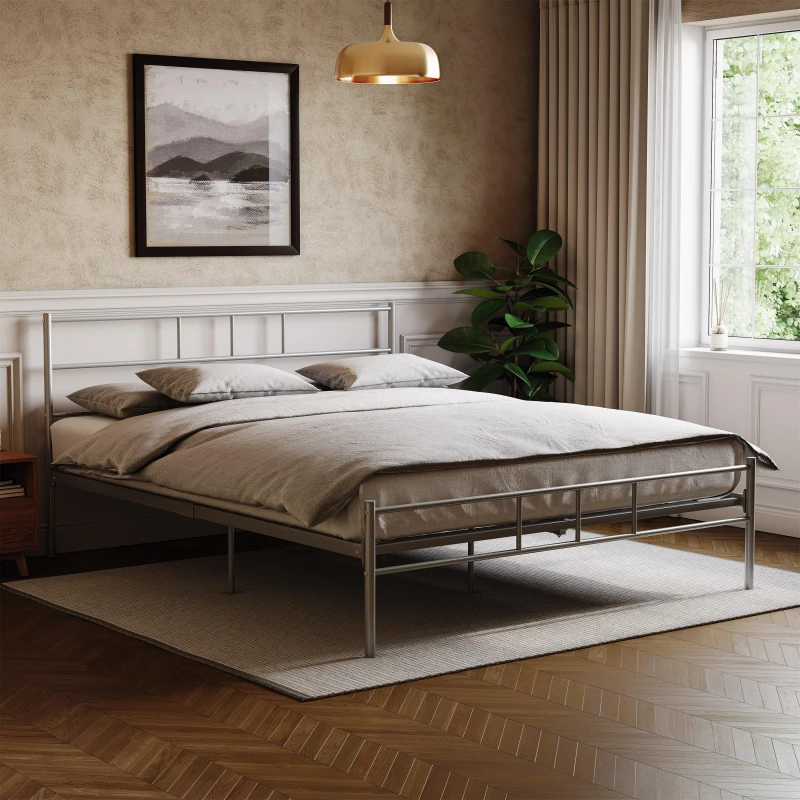 Image of Lassic Vida Designs Dorset Bed 5ft King Size Silver unisex 5ft King