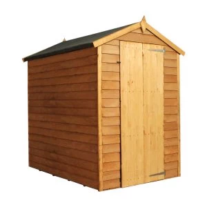 Image of Mercia Overlap Apex Windowless Single Door Value Shed - 6 x 4ft