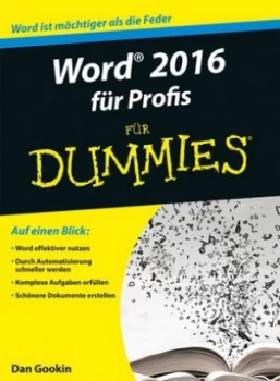 Image of Word 2016 Fur Profis Fur Dummies by Dan Gookin Paperback