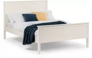 image of Julian Bowen Maine 4ft6 Double Surf White Wooden Bed Frame