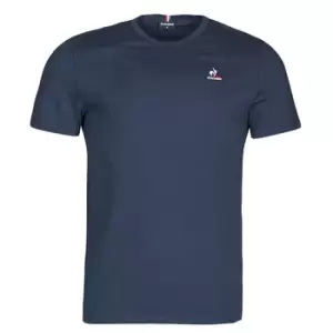 image of Le Coq Sportif ESS TEE SS N 3 M mens T shirt in Blue - Sizes XXL,S,M,L,XL,XS