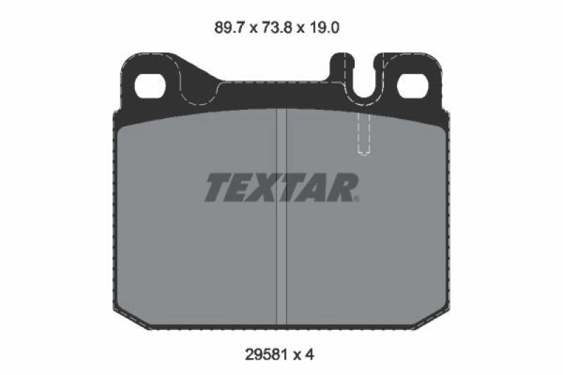 Image of Brake pad set TEXTAR 2958105