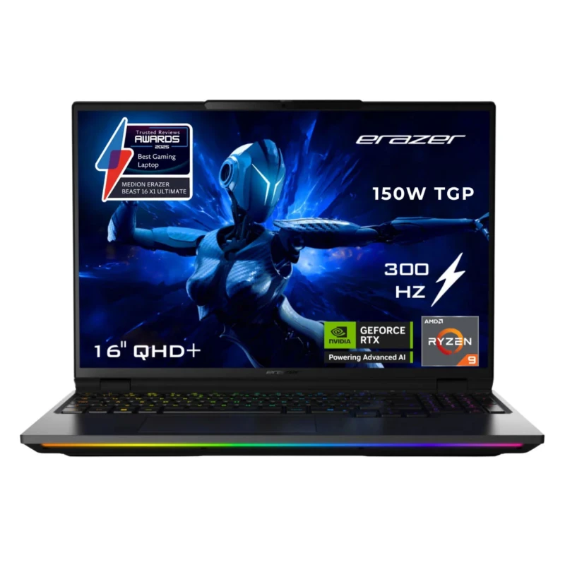 Image of Medion Erazer Beast 16 X1 AMD Ryzen 9 9955HX 32GB RAM 1TB SSD RTX 5080 16" Windows 11 Home Gaming Laptop 30042515