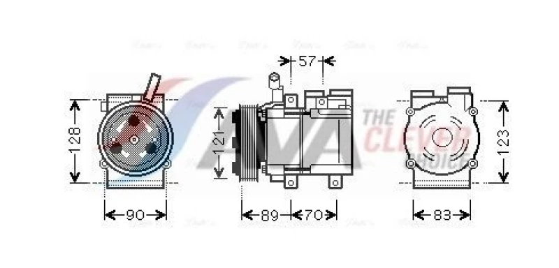 Image of Air conditioning compressor AVA COOLING SYSTEMS HYAK257