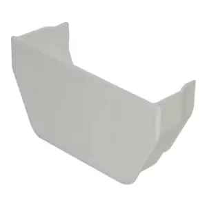 image of FloPlast 114mm Square Line Gutter Internal Stop End - White