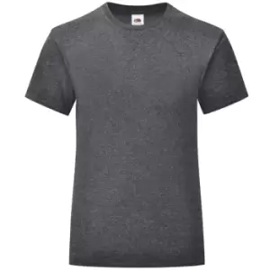 Image of Fruit Of The Loom Girls Iconic T-Shirt (7-8 Years) (Dark Heather)