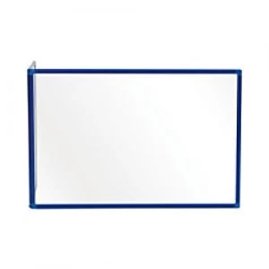 image of Bi-Office Maya Duo Acrylic Board with Blue Frame 900 x 600 mm mm + 450 x 600 mm Pack of 2