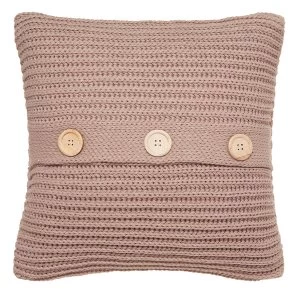 Image of Catherine Lansfield Chunky Knit Cushion - Natural