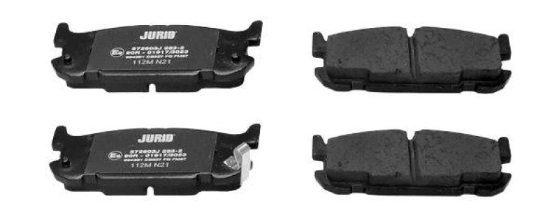 Image of JURID 572603J Brake pad set with acoustic wear warning, without accessories Brake Pad Set,disc brake (402)