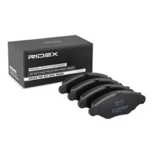 Image of RIDEX Brake pad set 402B0791 Brake pads,Brake pad set, disc brake RENAULT,PEUGEOT,CITROEN,KANGOO (KC0/1_),KANGOO Express (FC0/1_),Thalia I (LB_)
