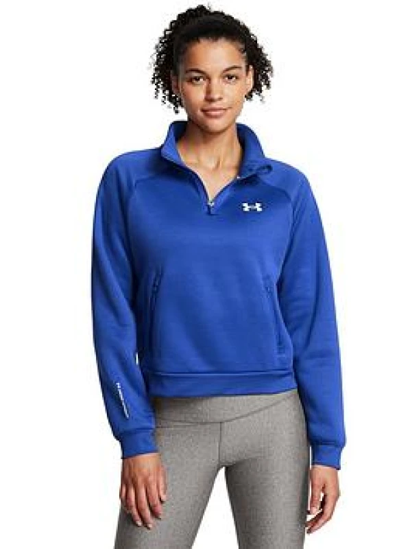 Image of Under Armour Womens Fleece Pro Zip Hoodie Blue female 12 (M)