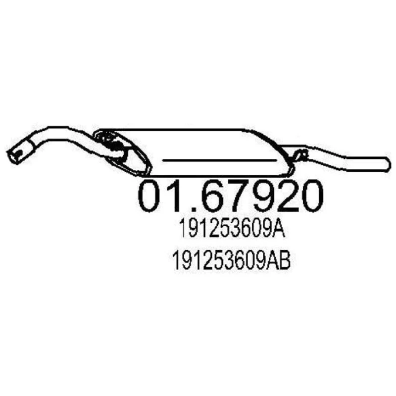Image of MTS 01.67920 Rear silencer End Silencer (3437)