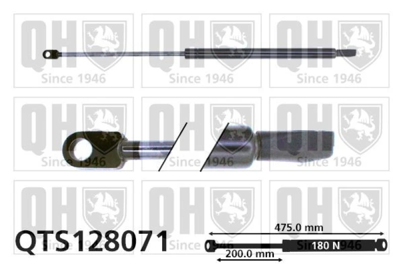 Image of QUINTON HAZELL Tailgate strut QUINTON HAZELL QTS128071