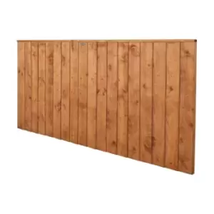 Image of Forest Garden - Forest 6' x 3' Vertical Closeboard Fence Panel (1.83m x 0.93m) - Golden Brown
