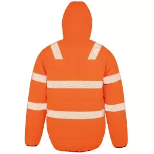 image of Result Genuine Recycled Mens Ripstop Padded Jacket (3XL) (Fluorescent Orange)