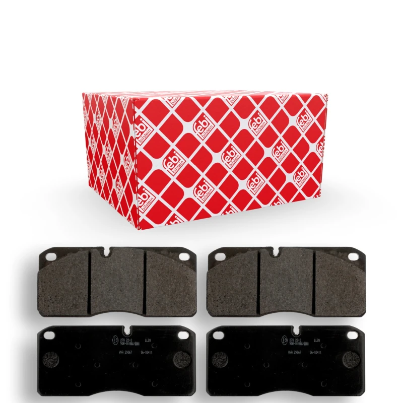 Image of FEBI BILSTEIN 16595 Brake pad set Rear Axle, excl. wear warning contact Brake Pad Set,disc brake (402)