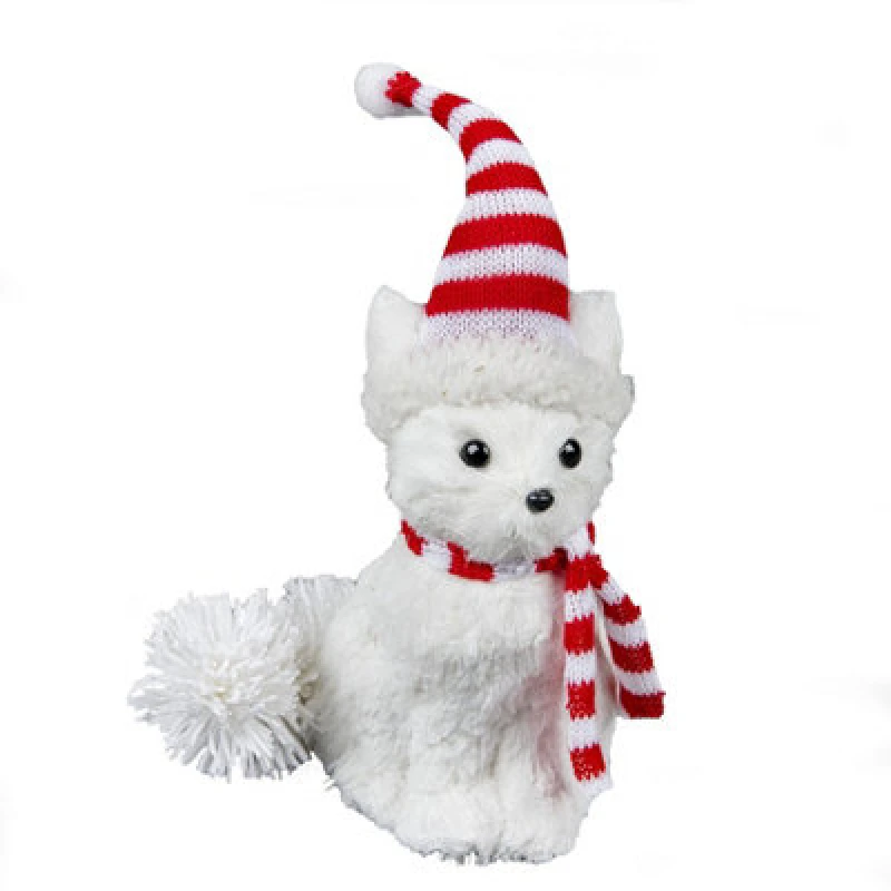 Image of Shatchi 20cm Arctic Fox - Decorative Free Standing Figurine White