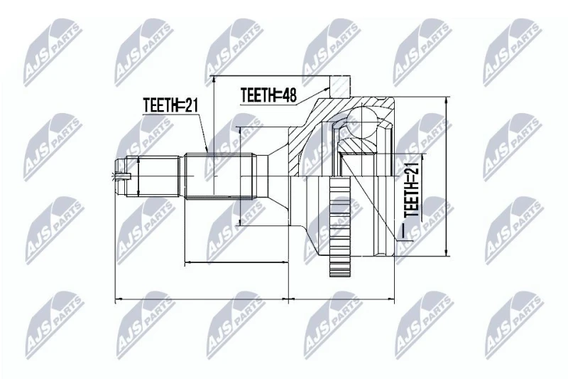 Image of NTY CV joint kit NTY NPZ-PE-017