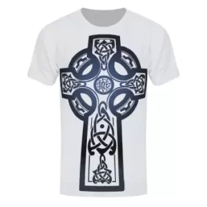 image of Unorthodox Collective Mens Celtic Cross Sub T-Shirt (Large) (White)