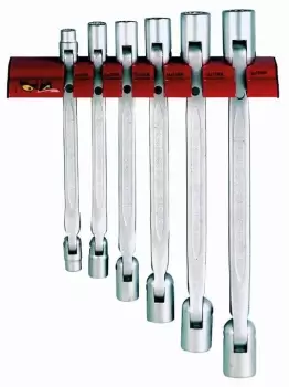 Image of Teng Tools WRDF06 6 Piece Double Swivel Head Wrench Wall Rack