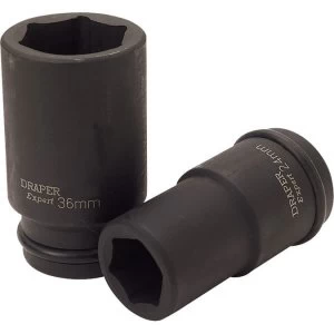 Image of Draper Expert 3/4" Drive Deep Hexagon Impact Socket Metric 3/4" 24mm