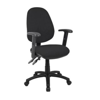 image of Vantage 100 2 lever PCB operators chair with adjustable arms - black