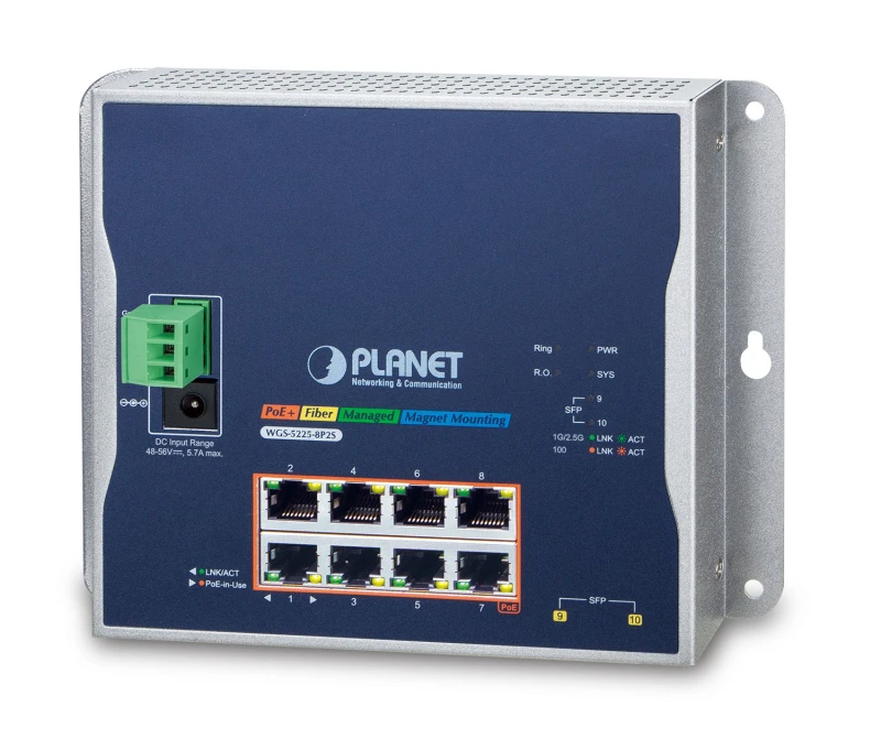Image of PLANET WGS-5225-8P2S network switch Managed L2+/L4 Gigabit Ethernet (1