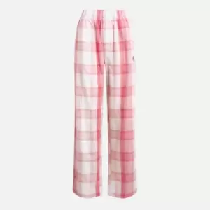 Image of Calvin Klein Womens Pure Cotton Sleep Pant - Gradient Check/Rouge - L