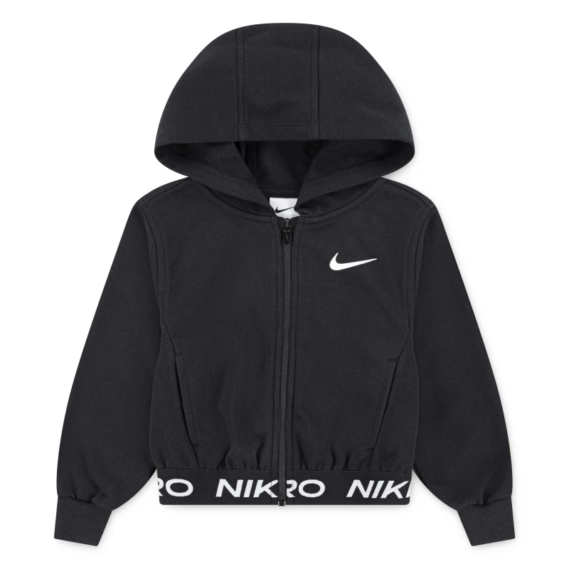 Image of Nike Pro Flc F/Z In71 Black female 4-5 Yrs