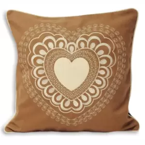 Image of Riva Home Scandi Valentine Cushion Cover (45x45cm) (Caramel)