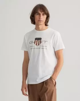 Image of GANT Men Archive Shield T-Shirt (XXL) White