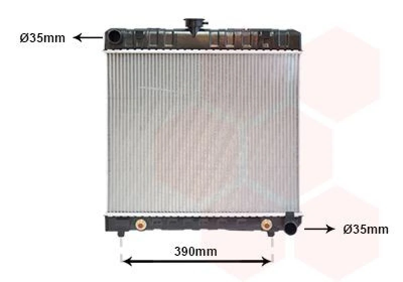 Image of VAN WEZEL Engine radiator VAN WEZEL 30002043