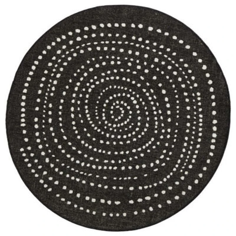 Image of The Rugs Indoor Outdoor Bali Round Rug Reversible Flatweave Polypropylene In Green