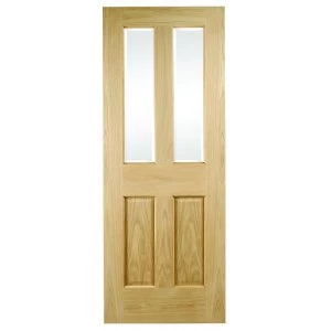 Image of Wickes Cobham Internal Glazed 4 Panel Oak Veneer Door - 1981 x 838mm