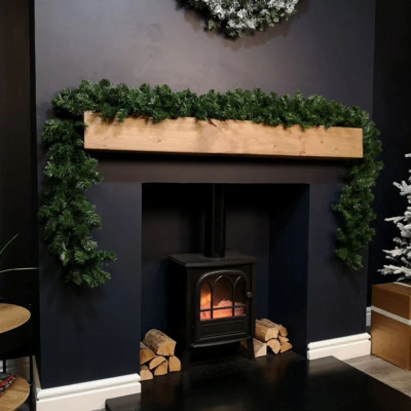 Image of Samuel Alexander 270Cm (9ft) Indoor Plain Green Colorado Christmas Garland